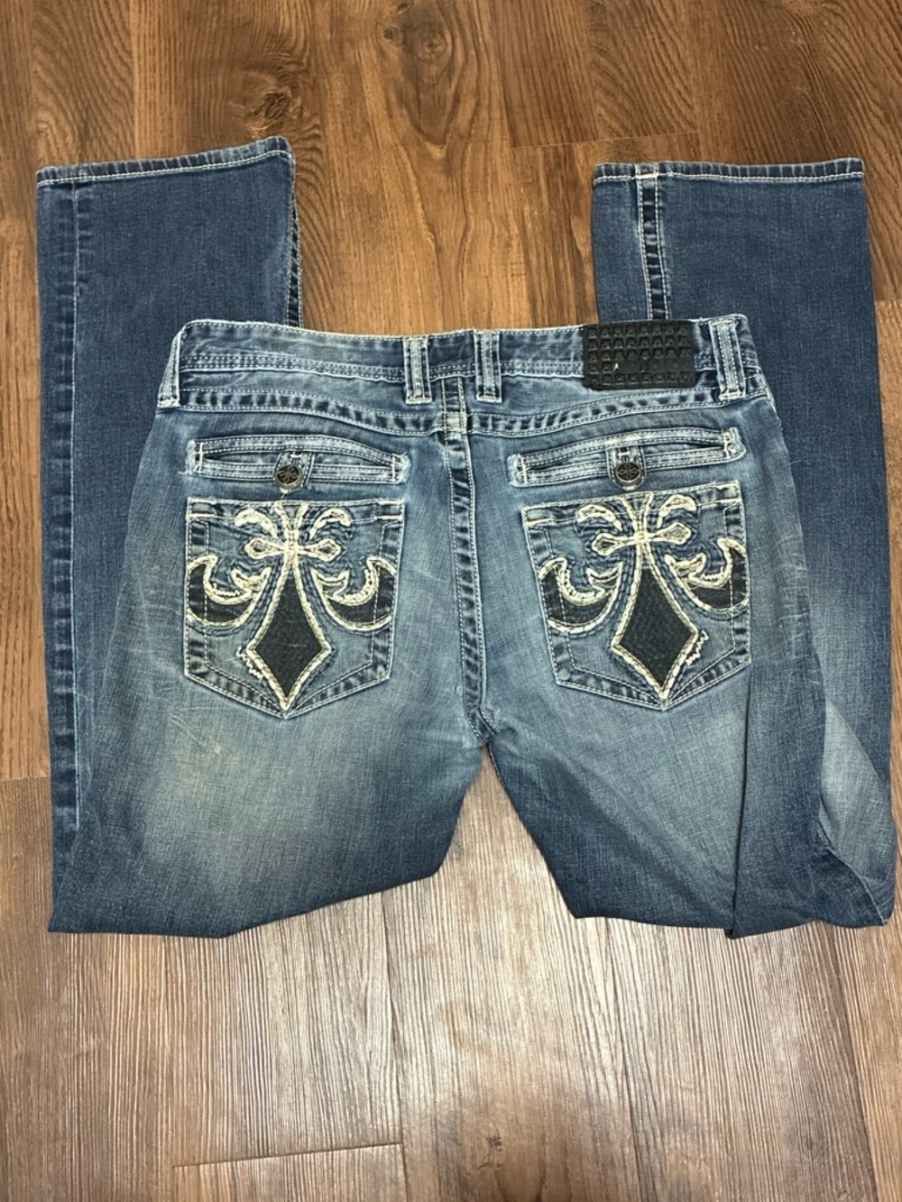 Y2K affliction Black Premium Bootcut Distressed Jeans
